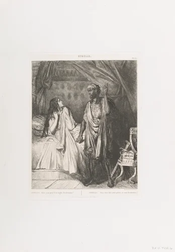 "Have you pray'd tonight, Dedesmona?": plate 12 from Othello (Act 5, Scene 2) by Théodore Chassériau, print, 1844-1900