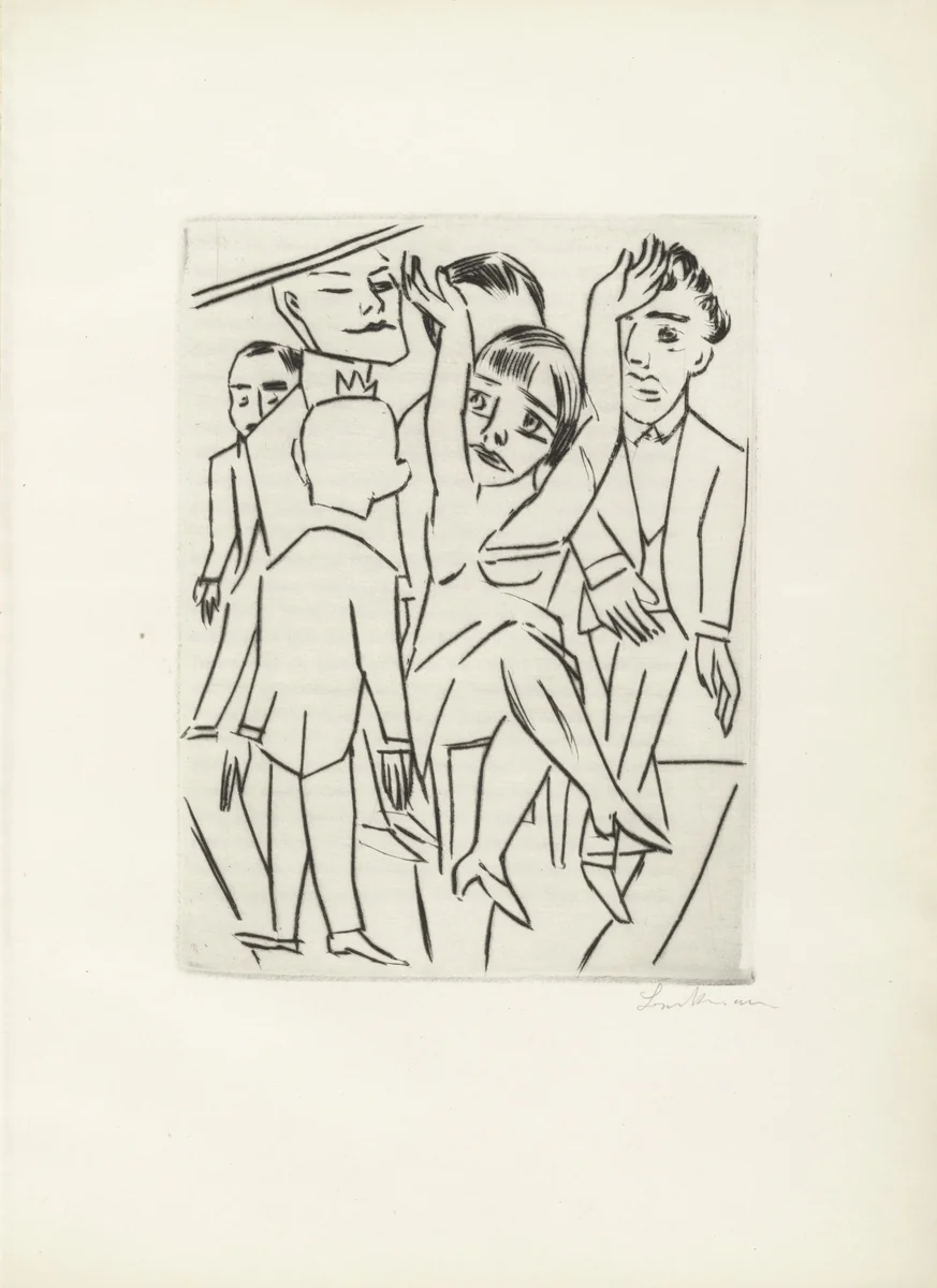 Plate (facing page 30) fromEbbi by Max Beckmann, illustrated book, 1924