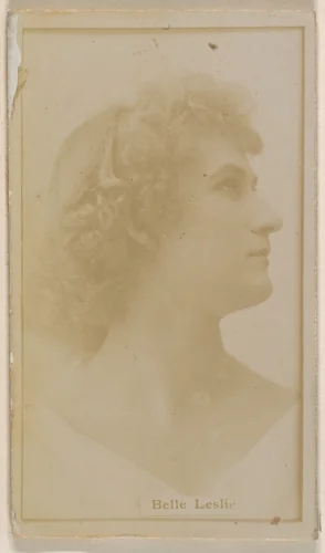 Belle Leslie, from the Actresses series (N245) issued by Kinney Brothers to promote Sweet Caporal Cigarettes by Kinney Brothers Tobacco Company, photograph, 1890