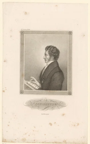 Portret van Karl August Wilhelm Christian Schomburg by Joseph Berkowetz, print, 1831-1835