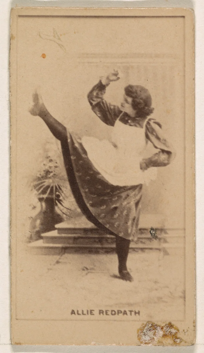 Allie Redpath, from the Actresses series (N245) issued by Kinney Brothers to promote Sweet Caporal Cigarettes by Kinney Brothers Tobacco Company, photograph, 1890