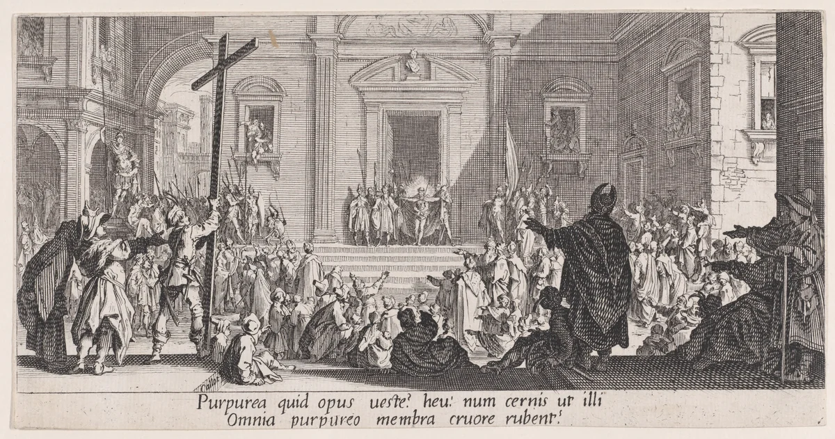 La Présentation au Peuple (The Presentation of Christ to the People), from "La Grande Passion" (The Large Passion) by Jacques Callot, print, 1618-1630