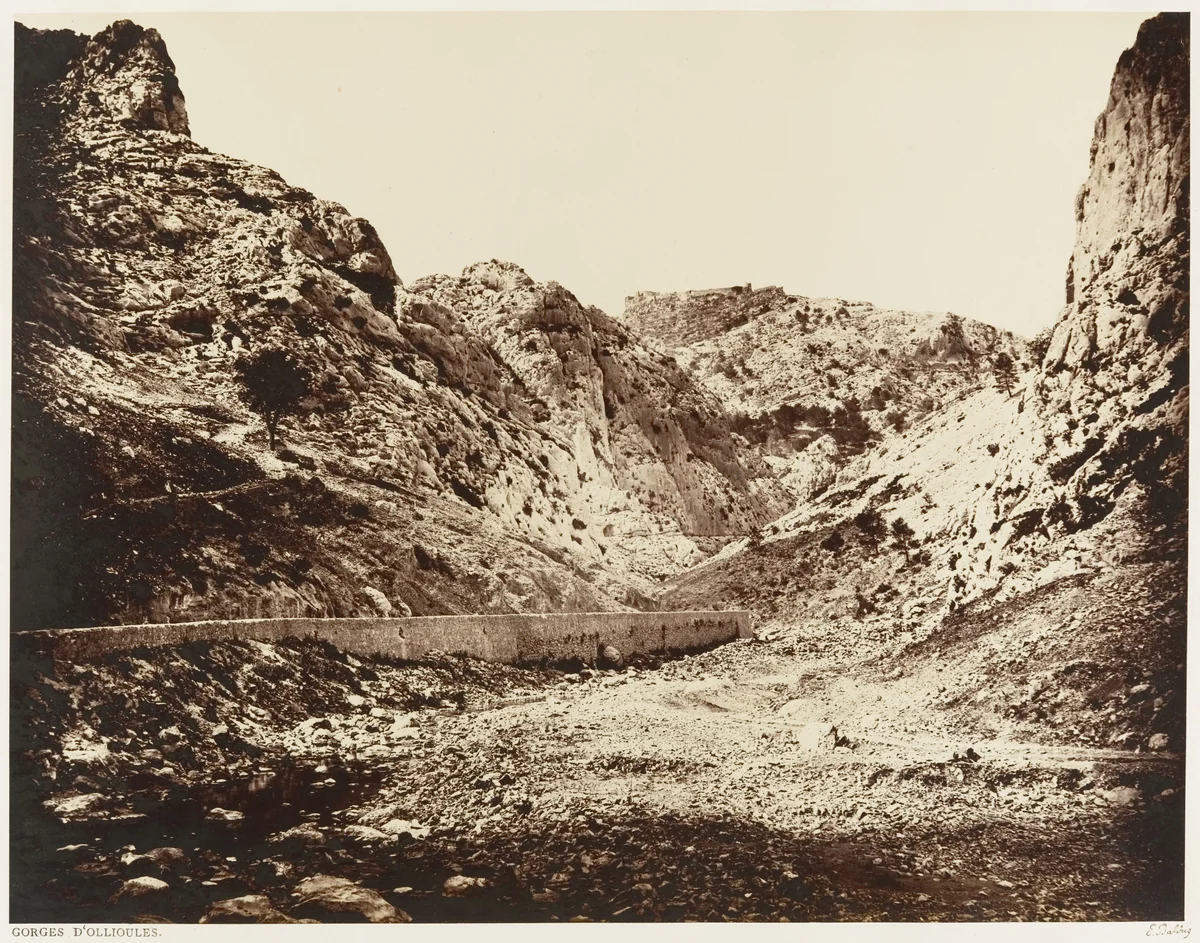 Gorges d'Ollioules by Edouard Baldus, photograph, 1859-1861