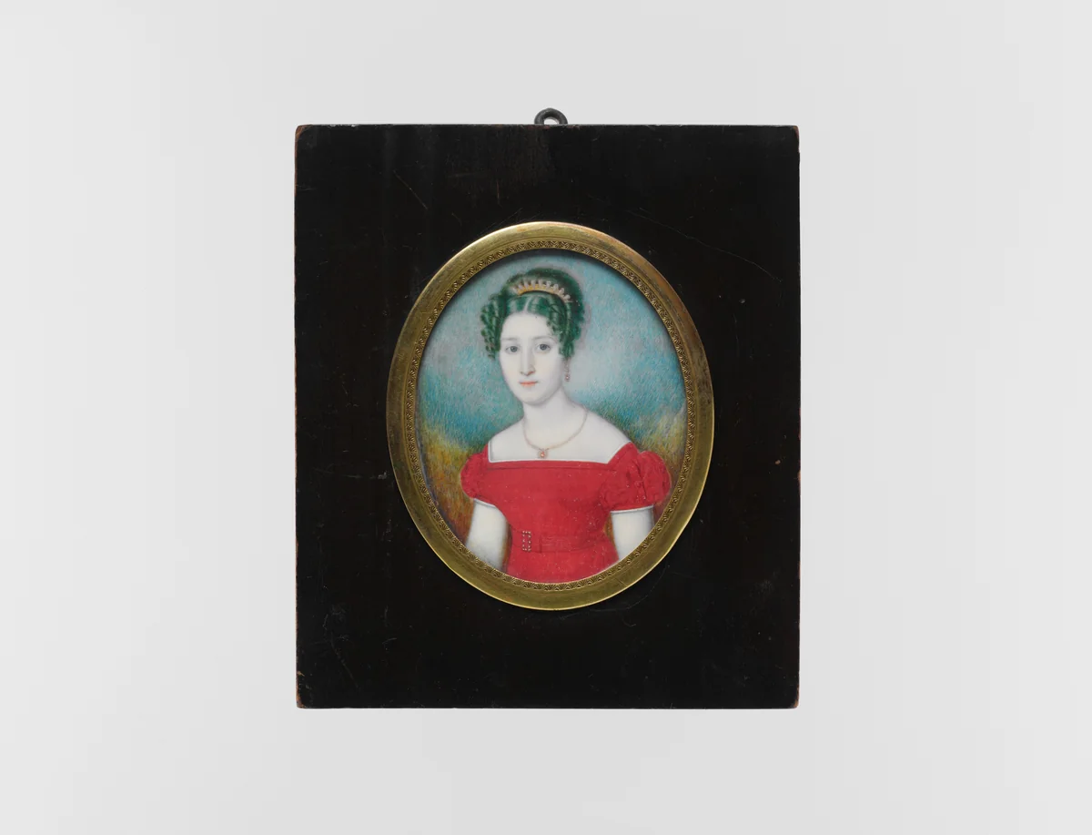 Eugenie Simon by Louis Antoine Collas, artwork, 1827
