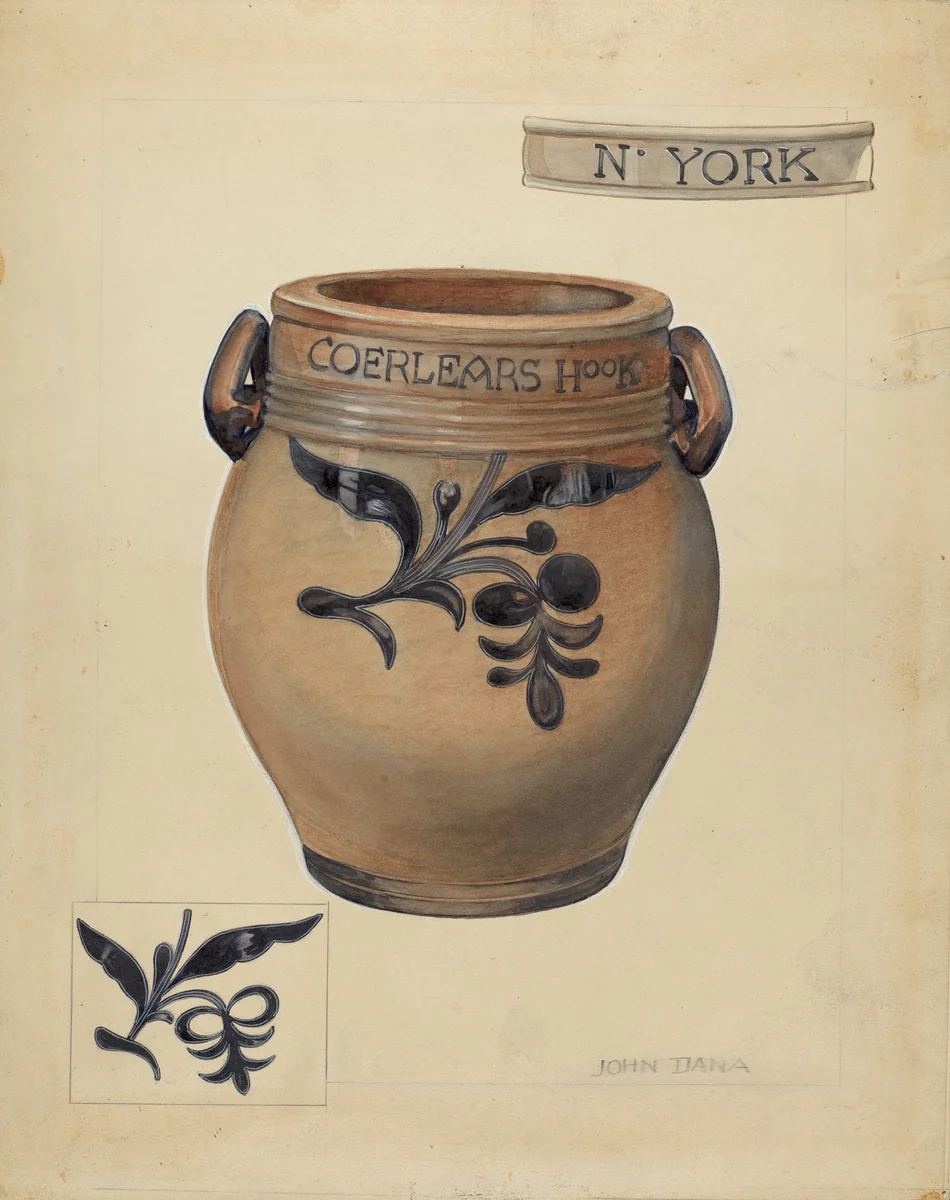 Stoneware Jar by John Dana, index of american design, 1953