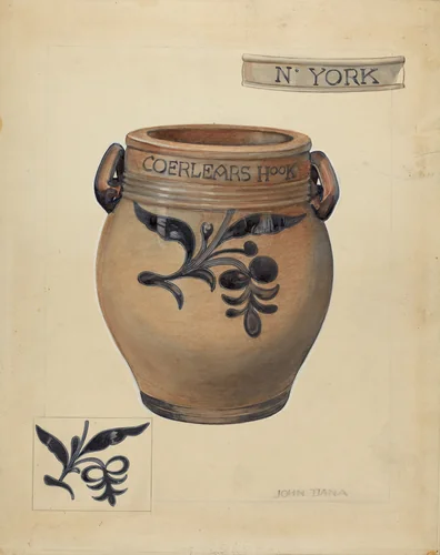 Stoneware Jar by John Dana, index of american design, 1953