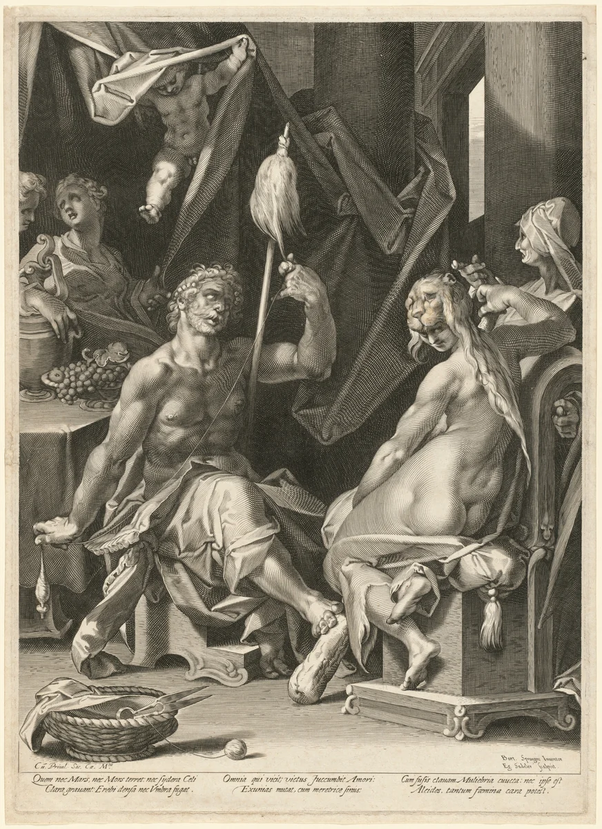 Hercules and Omphale by Aegidius Sadeler II
Bartholomaeus Spranger, print, 1595-1605