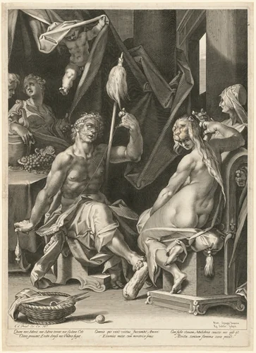 Hercules and Omphale by Aegidius Sadeler II
Bartholomaeus Spranger, print, 1595-1605