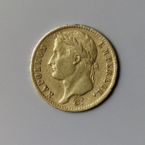 20-franc piece, Napoleon I by Jean-Pierre Droz, metalwork, 1811