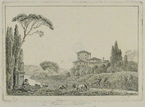 Landscape by François Jean Sablet, print, 1755-1819