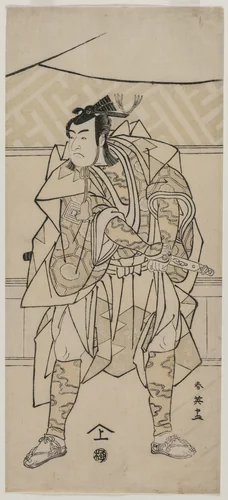Ichikawa Monnosuke II as a Samurai by Katsukawa Shunei, print, 1791