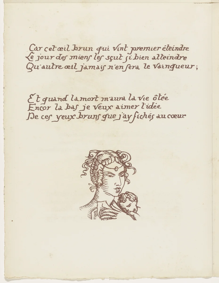 Tailpiece (folio 31 verso) from Les Amours (The Loves) by Émile Bernard, illustrated book, 1915