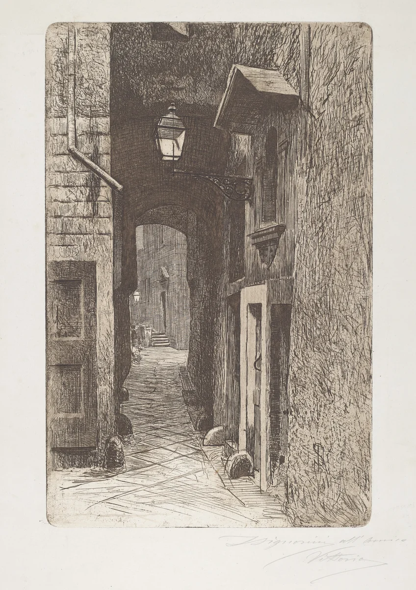 Via de' Cavalieri by Telemaco Signorini, print, 1886