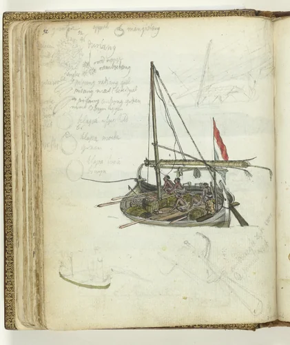 De prauw van de posthouder by Jan Brandes, drawing, 1779