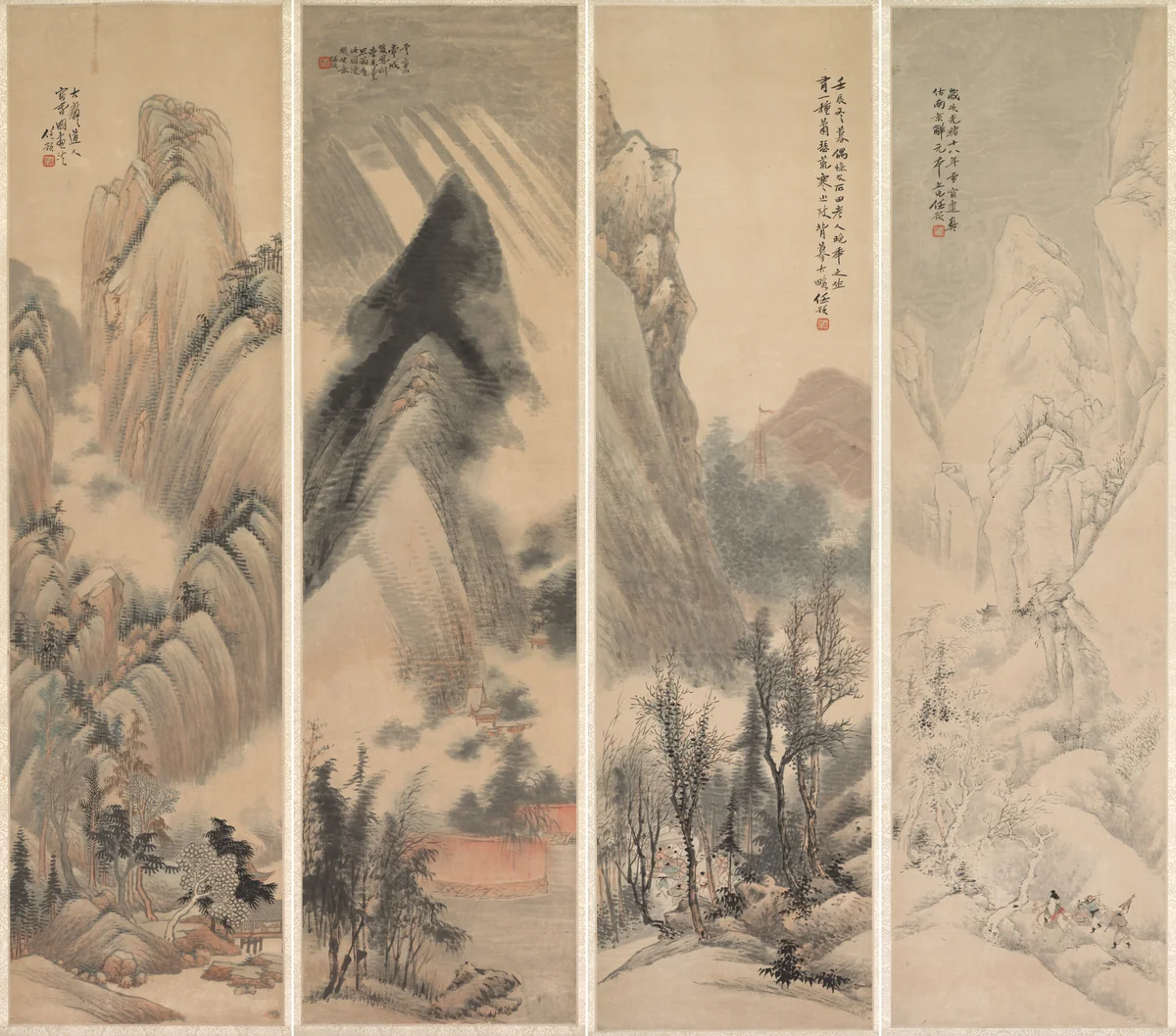 Landscapes by Ren Yu, painting, 1892
