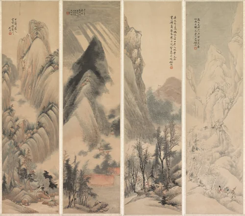 Landscapes by Ren Yu, painting, 1892