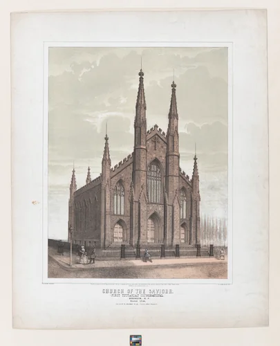 Church of the Saviour (First Unitarian Congregational), Brooklyn by Ezra Bisbee, print, 1845