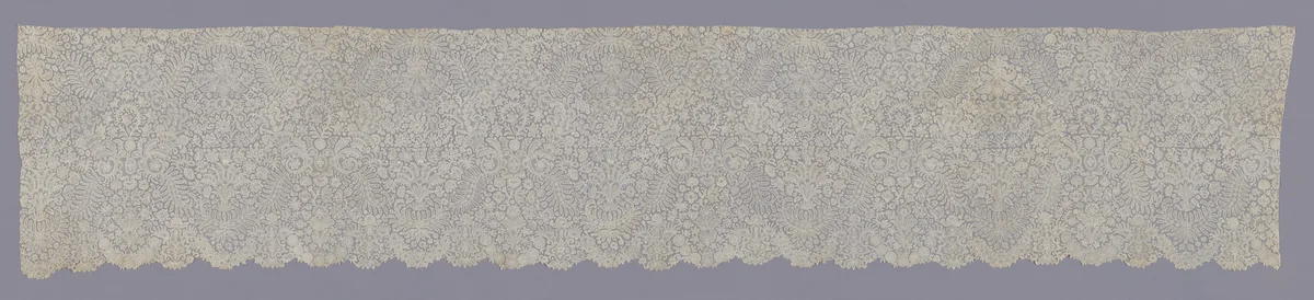 Lace Flounce by Brussels, Flanders, textile, 1720-1740
