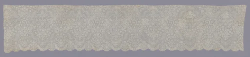 Lace Flounce by Brussels, Flanders, textile, 1720-1740