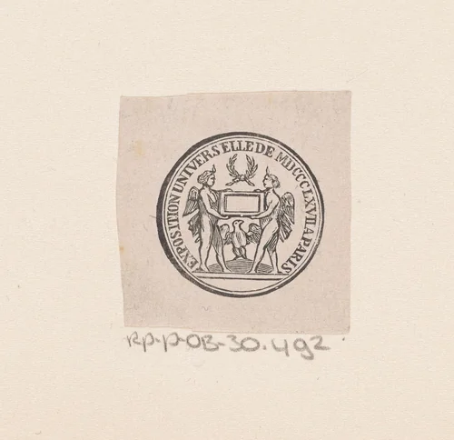 Penning ter gelegenheid van een tentoonstelling te Parijs by Isaac Weissenbruch, print, 1867-1869