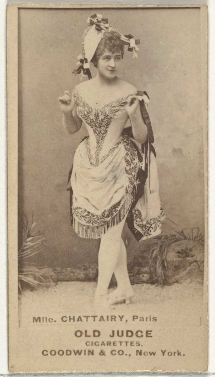 Mlle. Chattairy, Paris, from the Actors and Actresses series (N171) for Old Judge Cigarettes by Goodwin & Company, photograph, 1886-1890