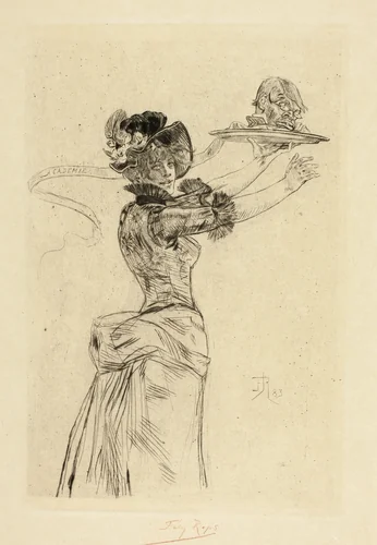 Modernity by Félicien Rops, print, 1883