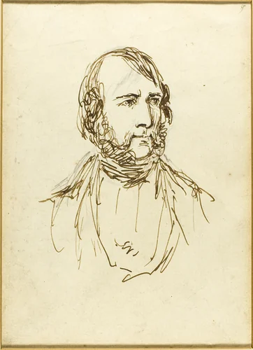 Self-Portrait by George Cruikshank, drawing, 1812-1878
