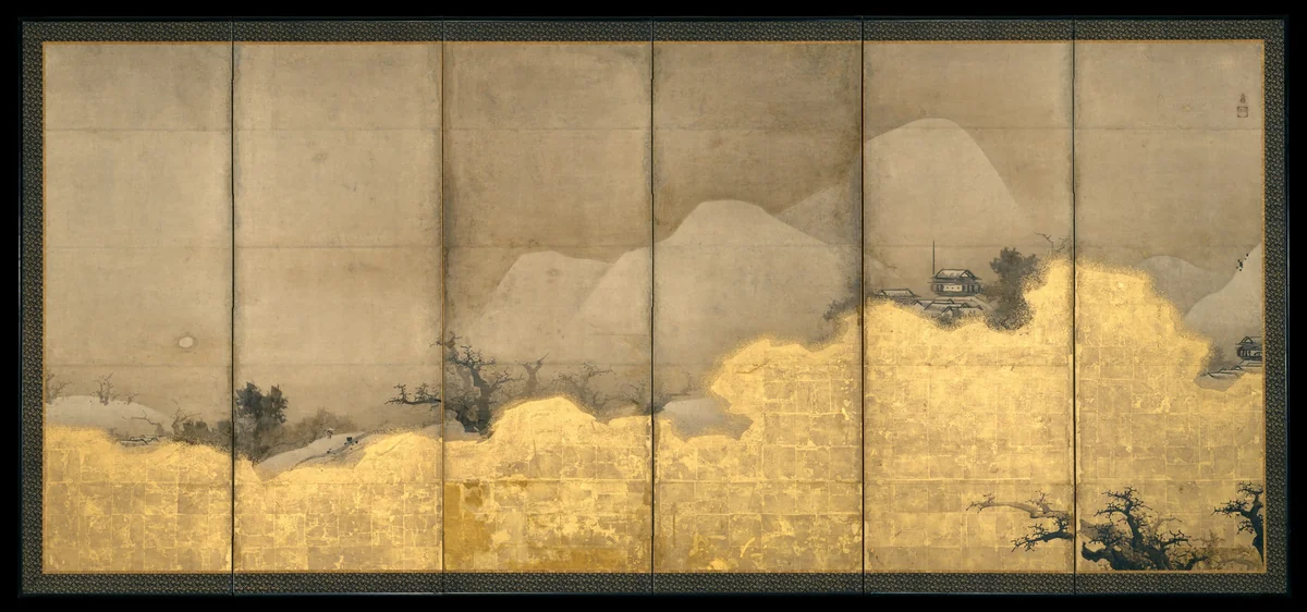 Scenes from the Eight Views of the Xiao and Xiang Rivers by Unkoku Tōeki, painting, 1600-1699