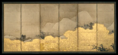 Scenes from the Eight Views of the Xiao and Xiang Rivers by Unkoku Tōeki, painting, 1600-1699