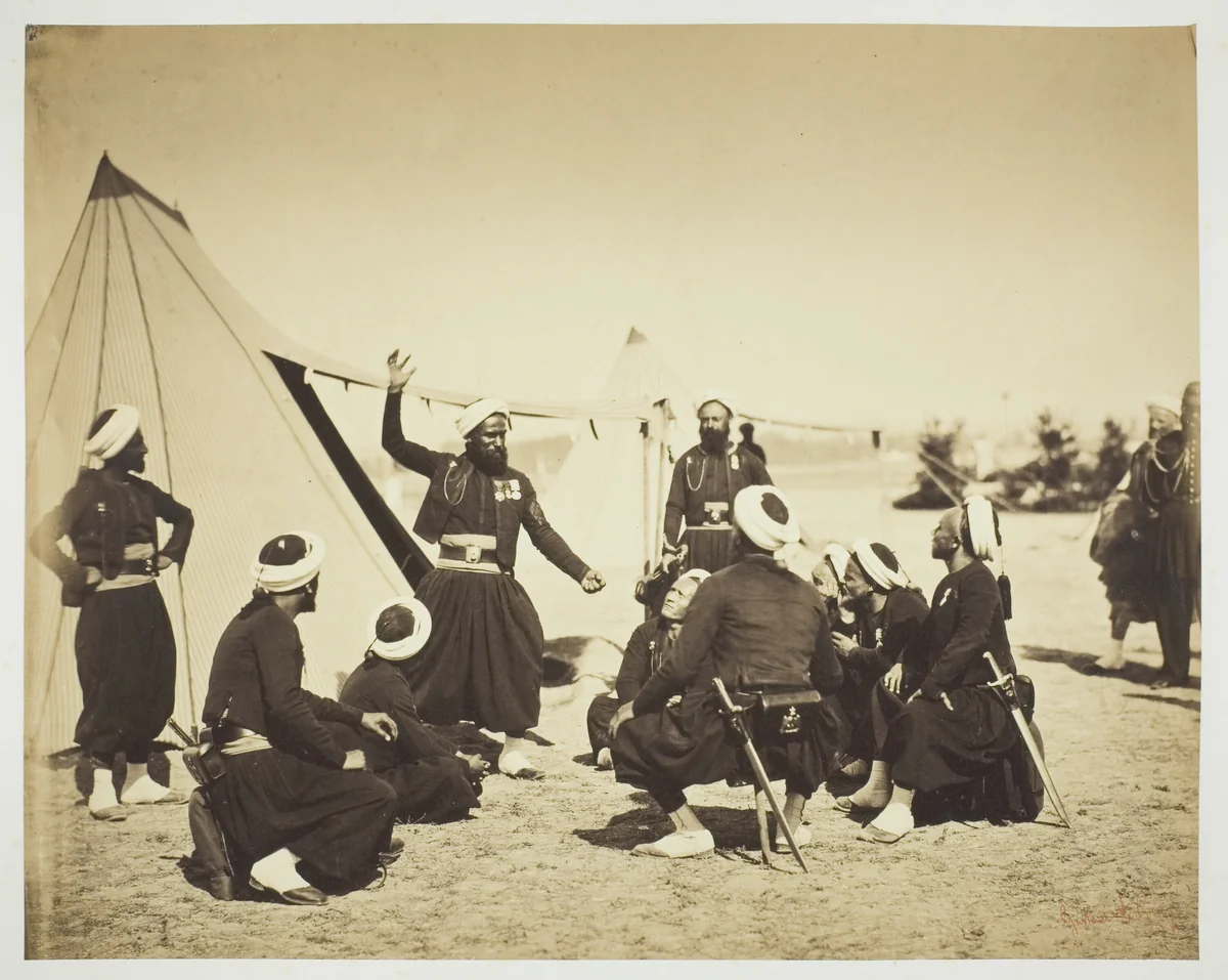 Zouave Storyteller (Le recit) by Gustave Le Gray, photograph, 1857