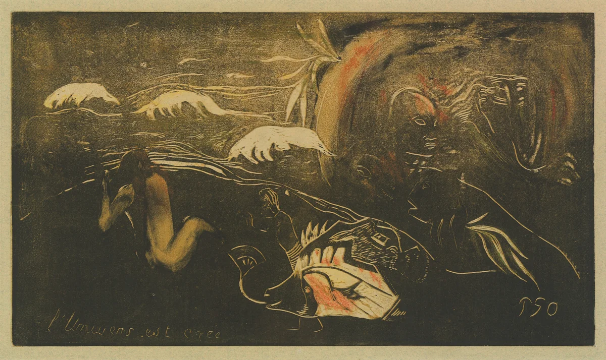 The Universe is Created (L'Univers est créé) by Paul Gauguin, print, 1894