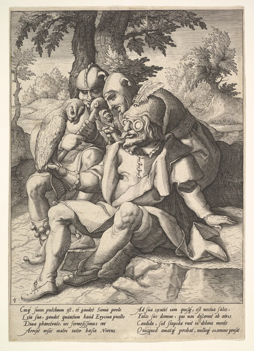 The Wisdom of Fools, from "Six Proverbs" by Jacques de Gheyn II, print, 1580-1629