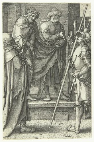 Christus wordt door Pilatus aan het volk getoond (Ecce Homo) by Unknown, print, 1521