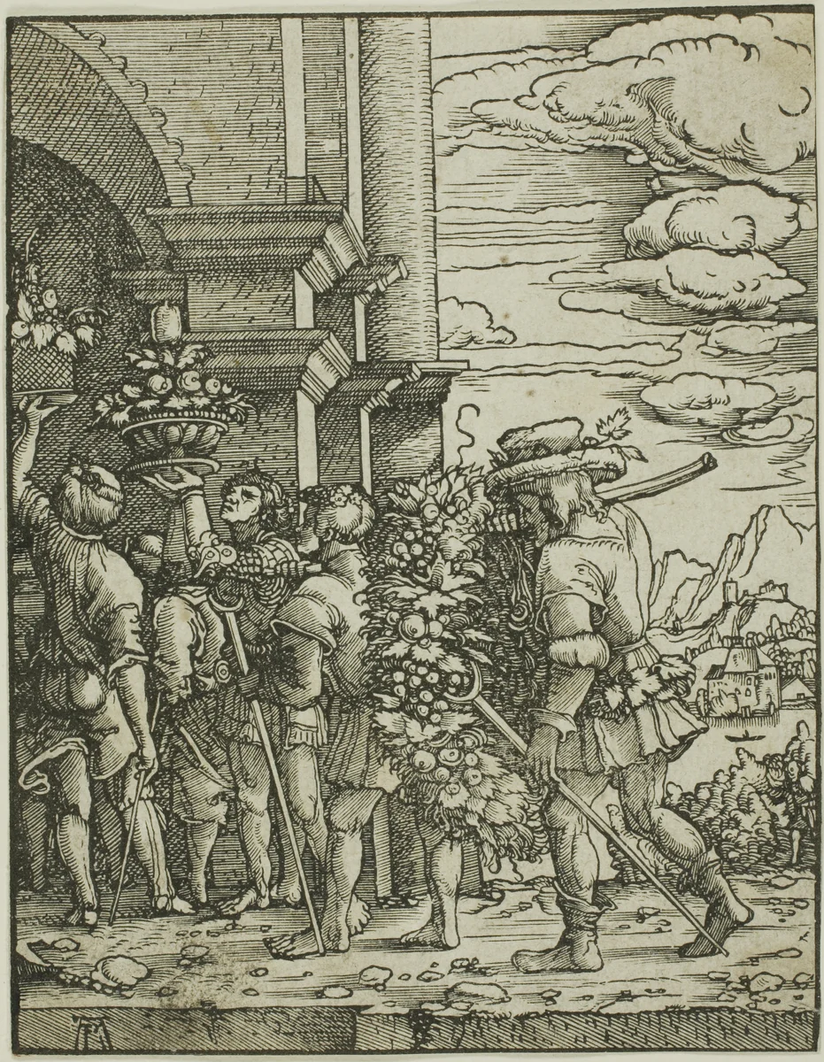 Joshua and Caleb by Albrecht Altdorfer, print, 1515-1530