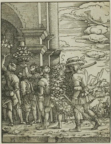Joshua and Caleb by Albrecht Altdorfer, print, 1515-1530