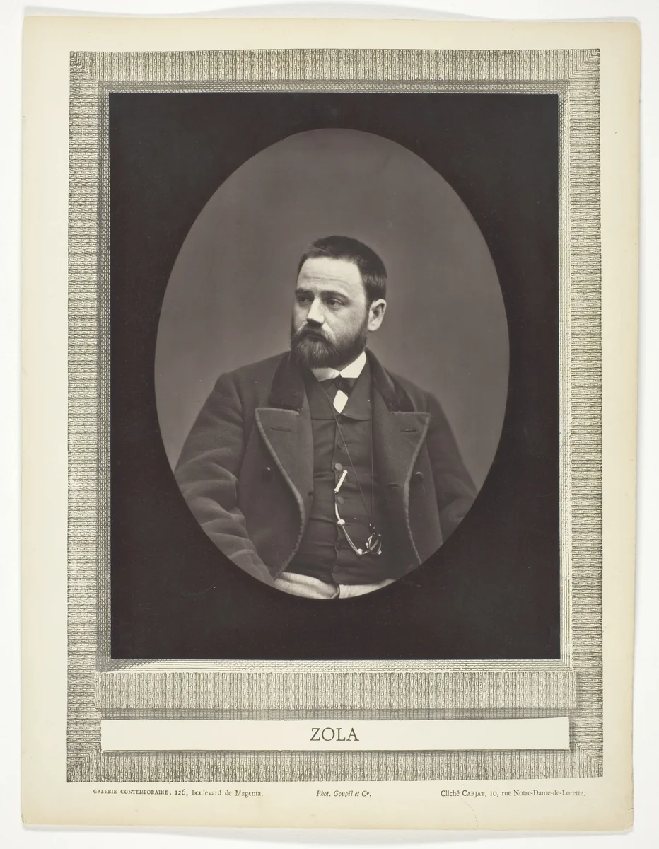 Émile Zola (French novelist, playwright, and journalist, 1840-1902) by Étienne Carjat, photograph, 1871-1876