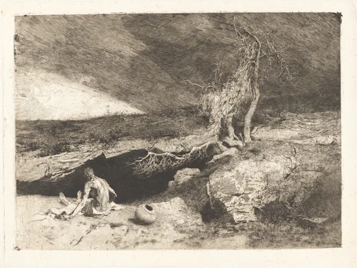 The Anchorite by Mariano Fortuny Marsal, print, 1869