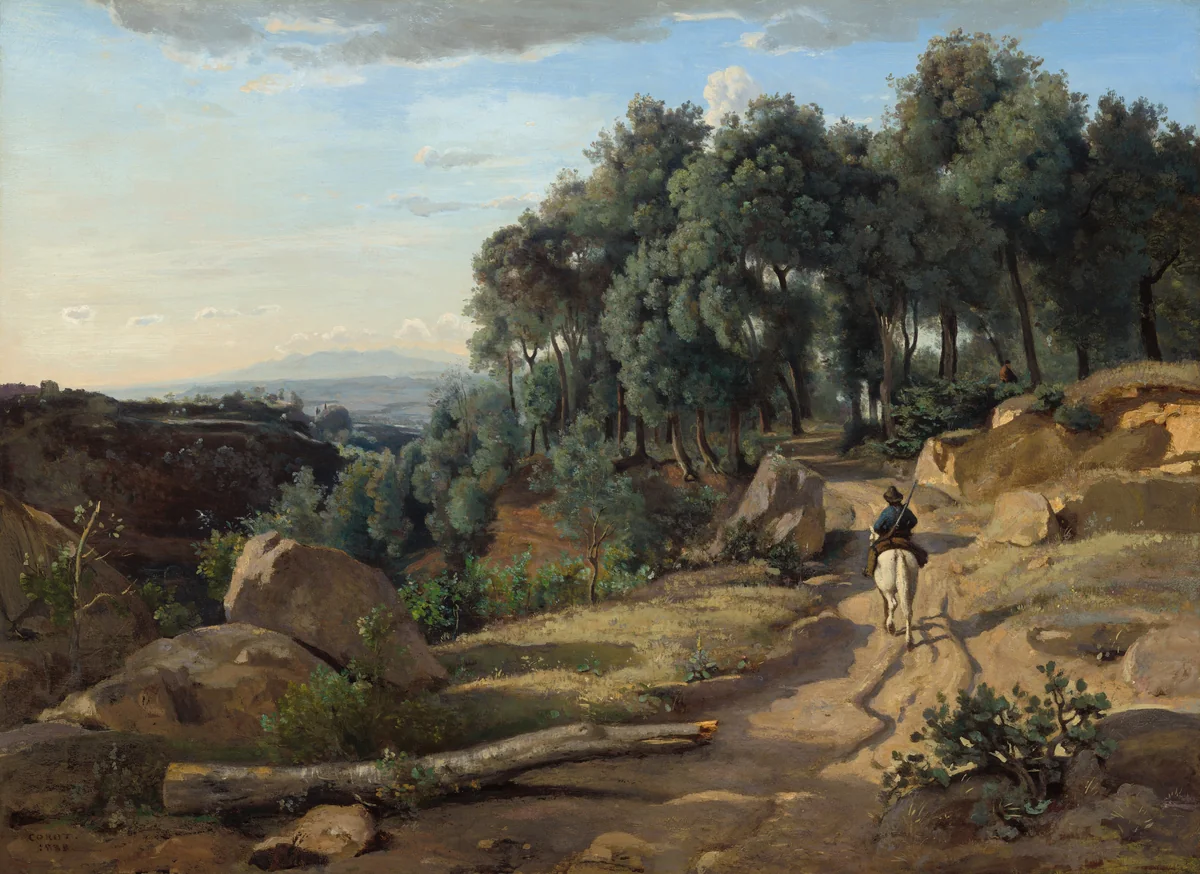 A View near Volterra by Jean-Baptiste-Camille Corot, painting, 1838