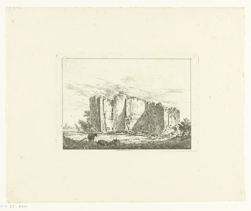 Ruïne van Brederode by Hermanus van Brussel, print, 1815