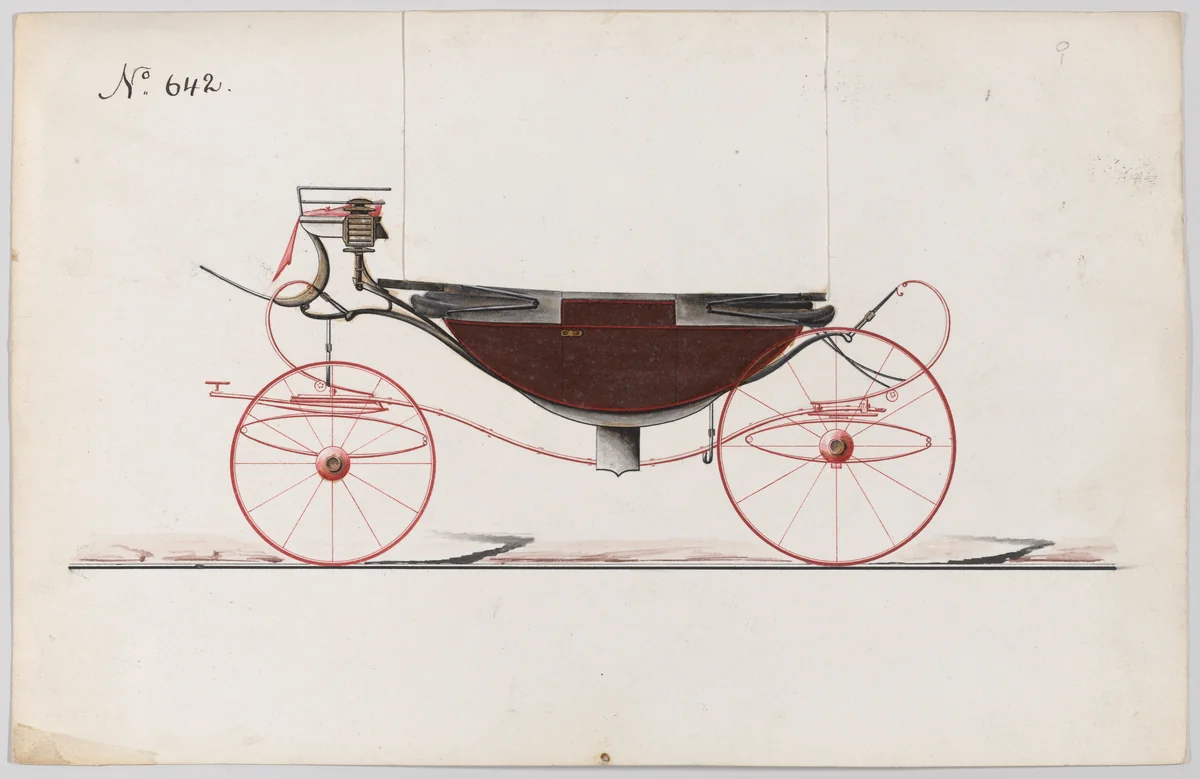 Landau #642 by Brewster & Co., drawing, 1850
