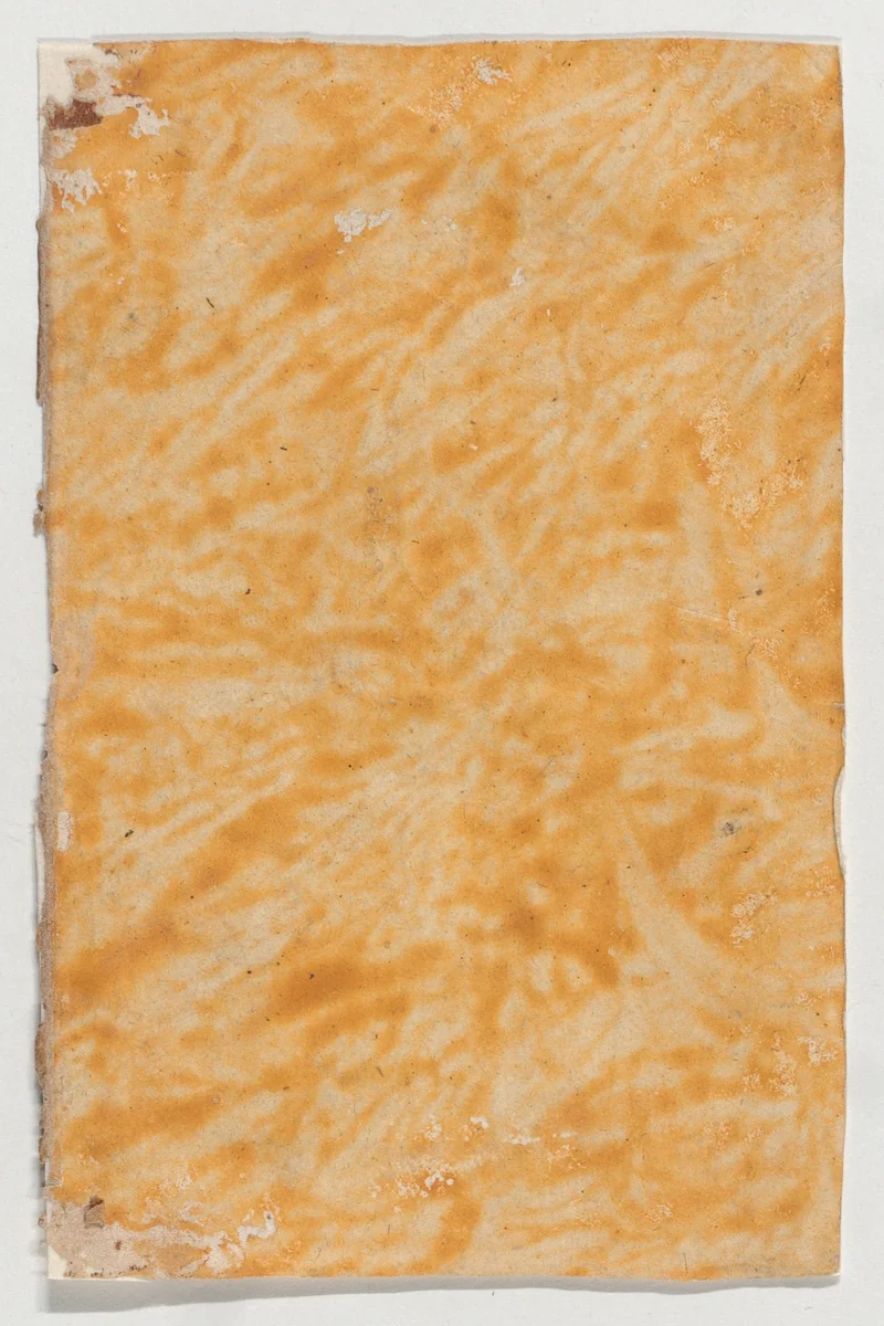 Yellow paste paper by anonymous, print, 1700-1800