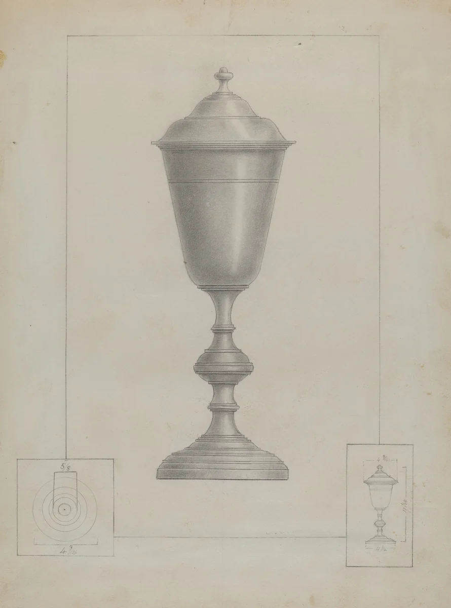 Pewter Chalice by Henry Meyers, index of american design, 1936