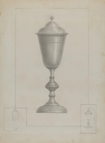 Pewter Chalice by Henry Meyers, index of american design, 1936