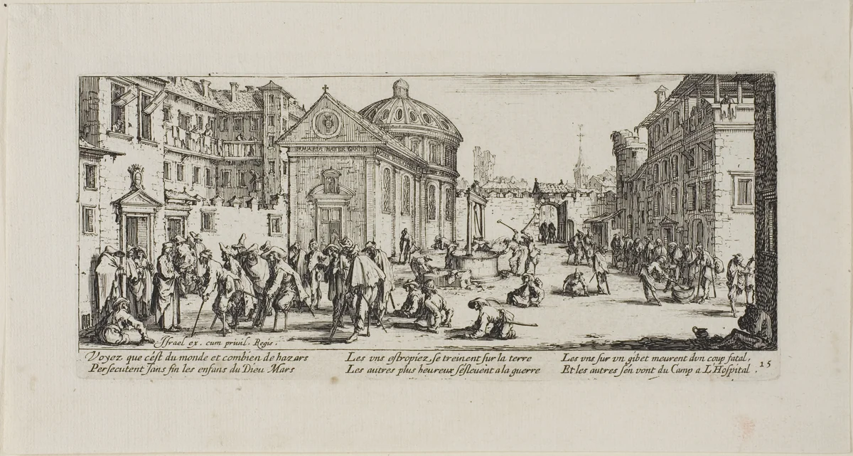 The Hospital, plate fifteen from The Miseries of War by Jacques Callot, print, 1633