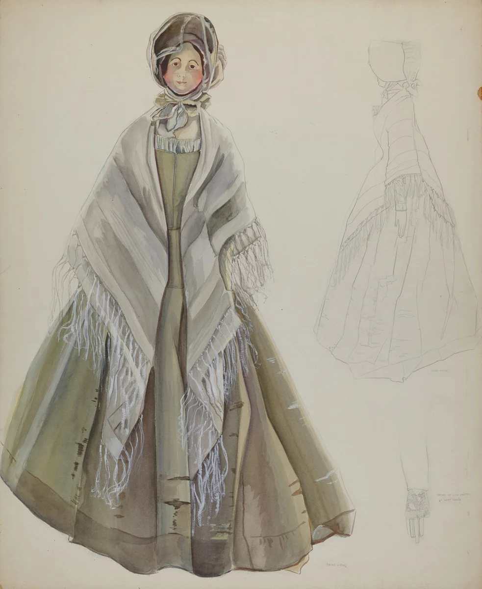 Quaker Doll by Gwyneth King, index of american design, 1935-1942