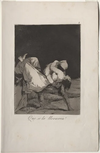 They Carried Her Off!, Plate 8 by Francisco de Goya, print, 1799