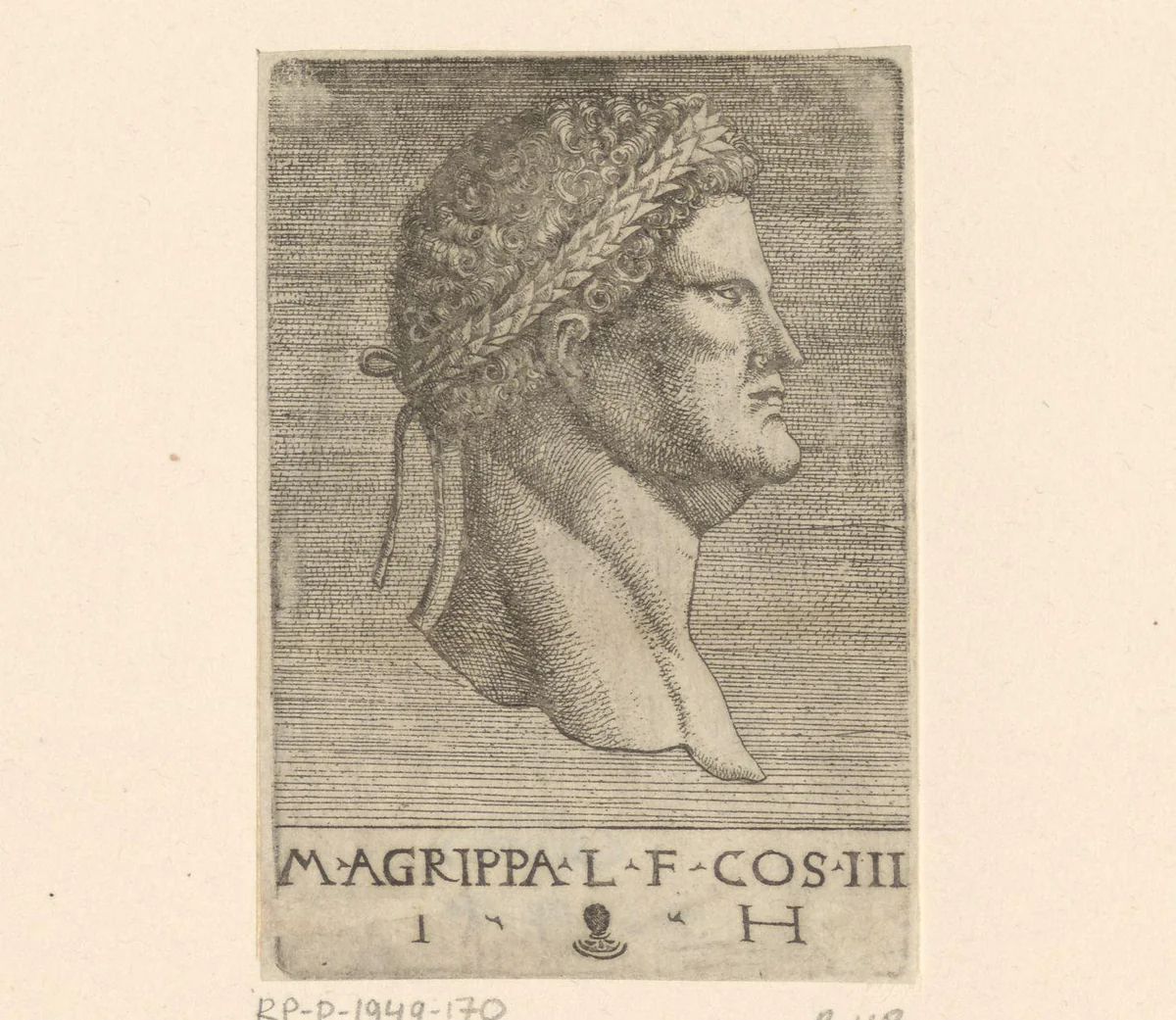 Portret van Marcus Agrippa by Unknown, print, 1525-1550