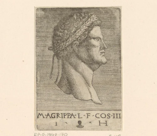 Portret van Marcus Agrippa by Unknown, print, 1525-1550