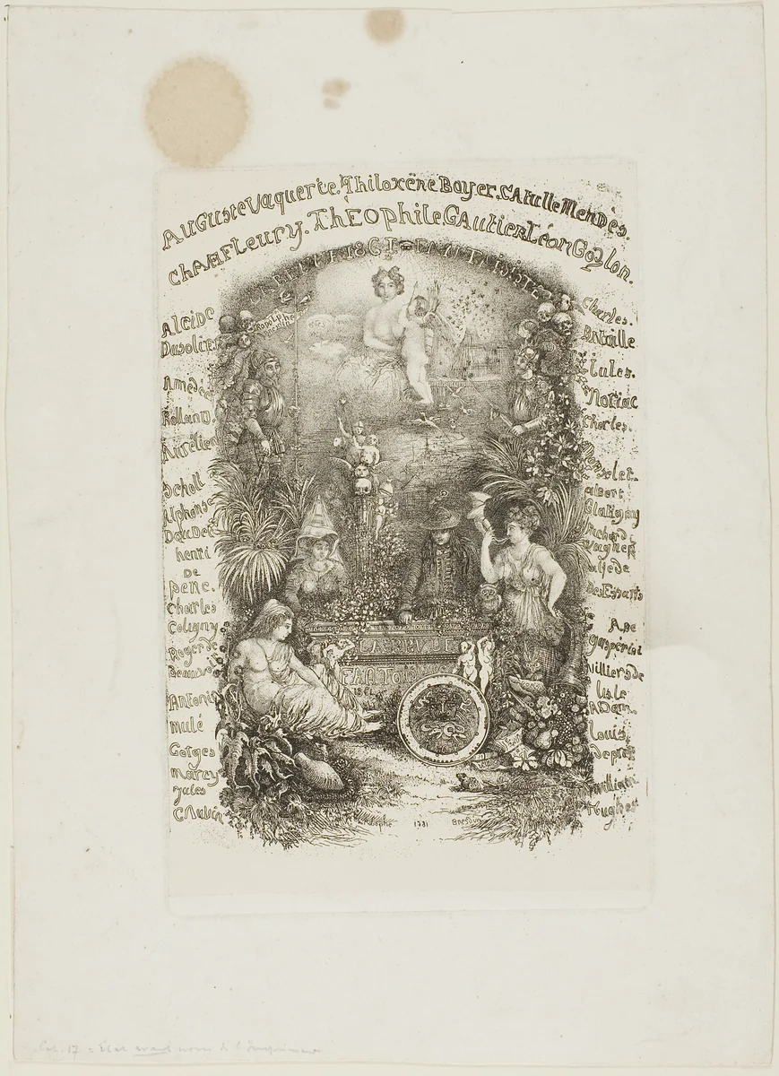 Frontispiece for the Revue Fantaisiste by Rodolphe Bresdin, print, 1861