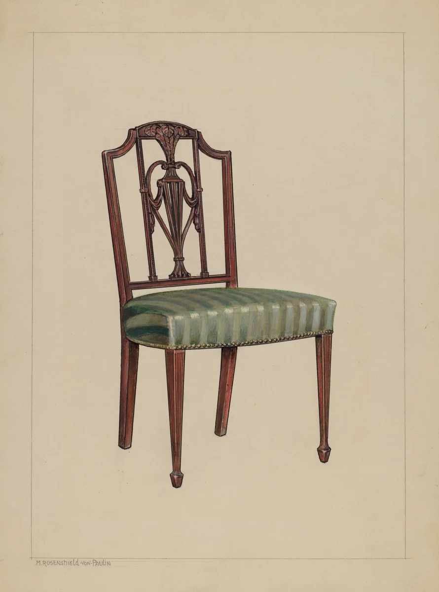 Side Chair by M. Rosenshield-von-Paulin, index of american design, 1935-1942